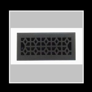 Allen and Roth Cast Iron Floor Register, Gunmetal Marquis Design, 4 in. x 12 in.